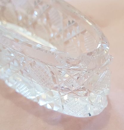 Crystal box with silver cap Birmingham 1904 - 5