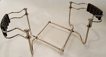 Casserole cradle chrome and black bakelit 1950s