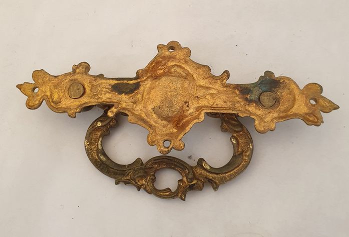 Drawer pull brass antique - 2
