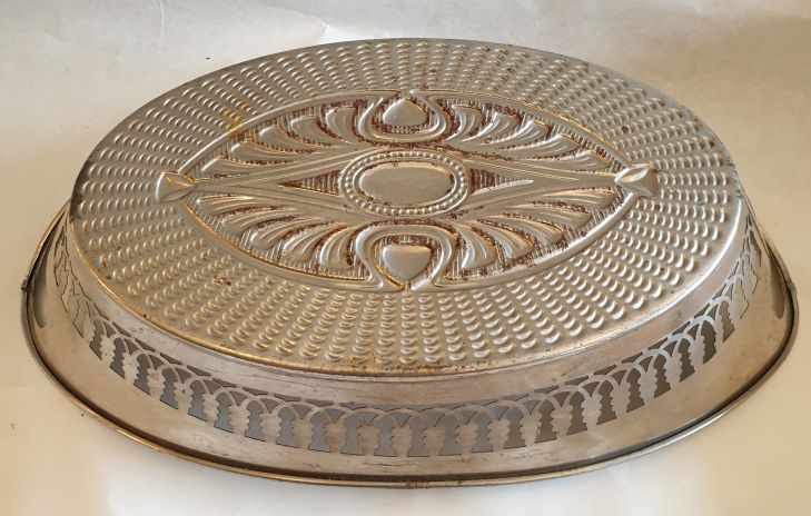 Bread basket nickel-plated tin Art Nouveau - 3