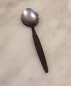 Pointed bakelite handle coffee spoon collar