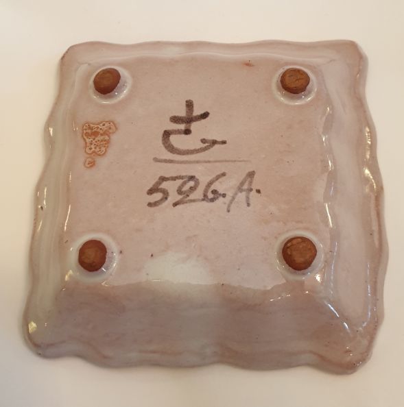  Square small dish hand painted - 2