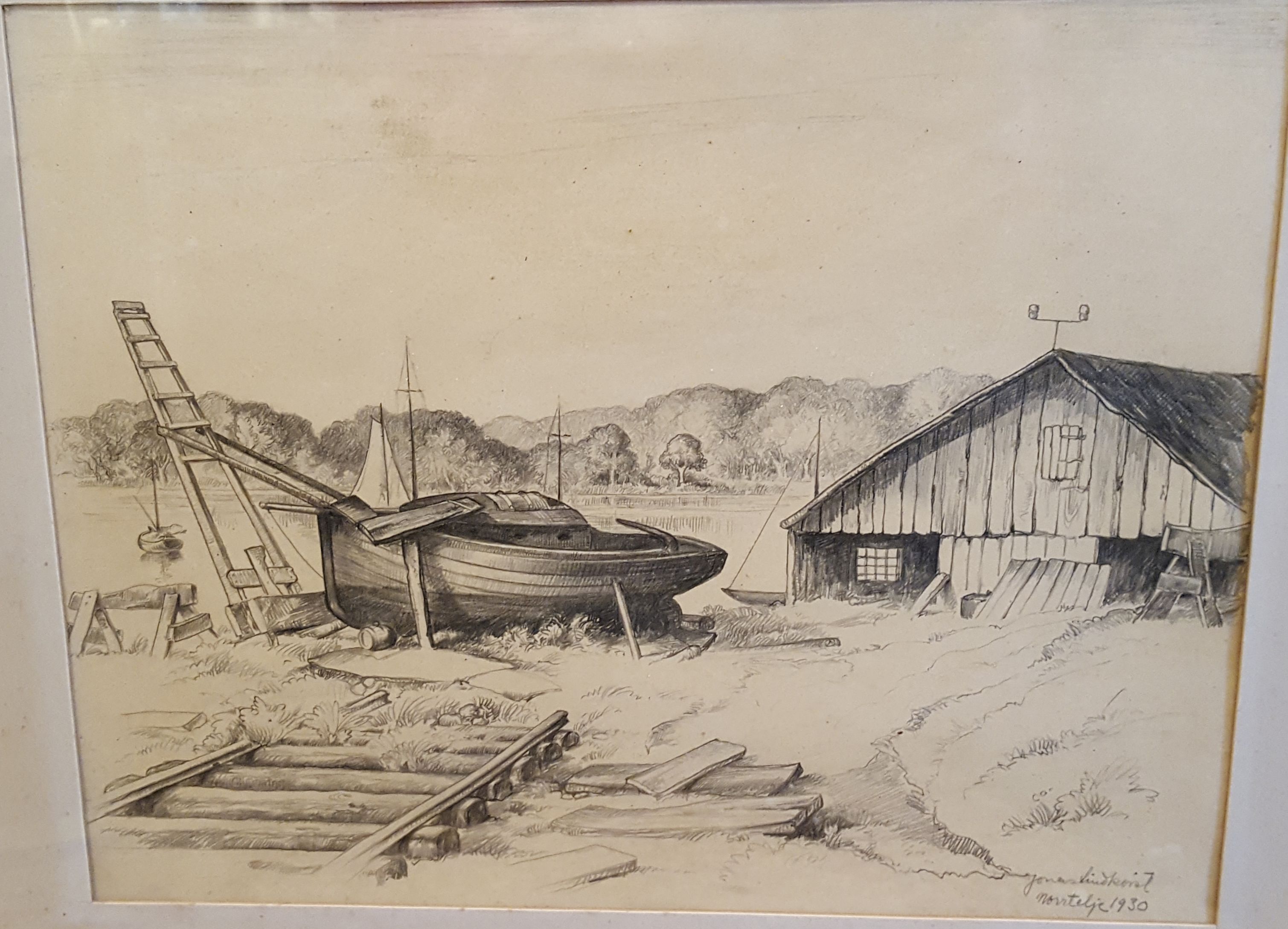 Lindkvist Jonas Norrtelje 1930, pencil drawing