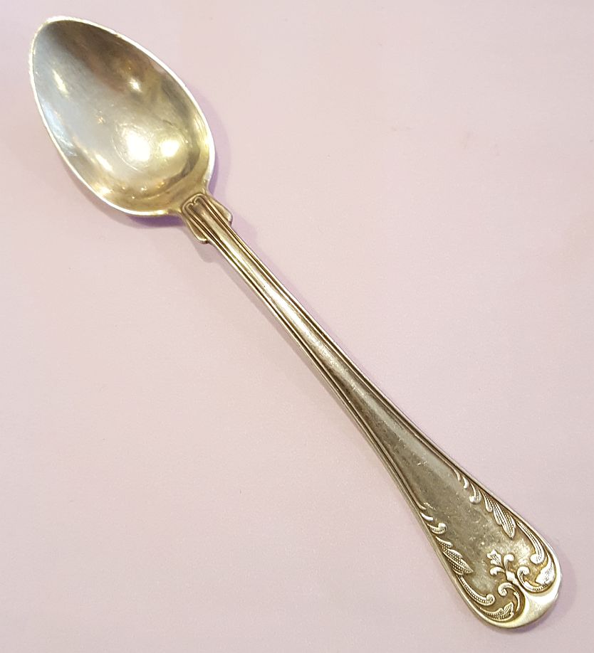 Gammelfransk kaffesked nysilver