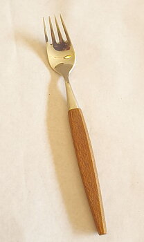 Förrättsgaffel teak