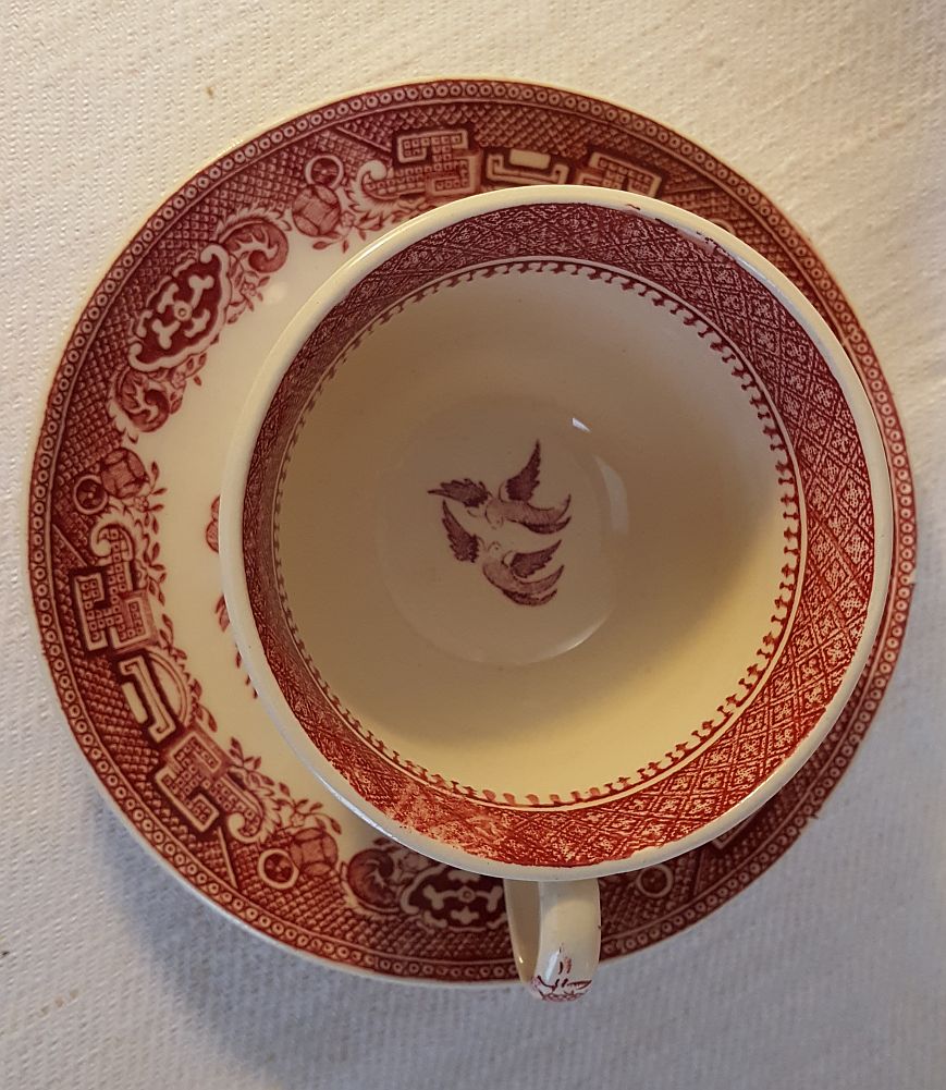Willow red coffee cup - 2