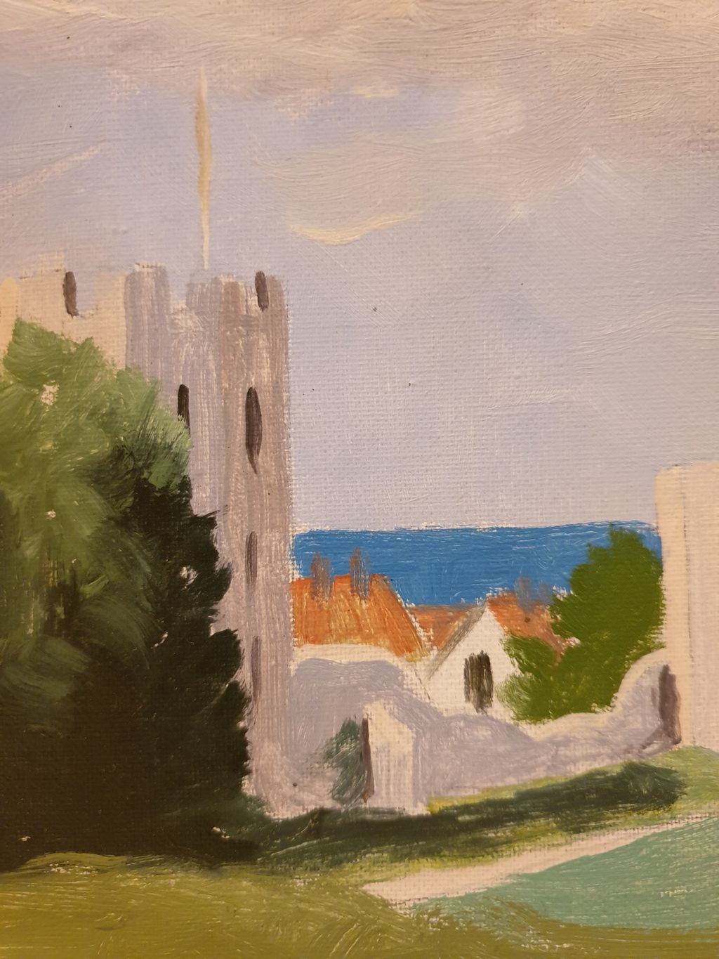 Lindell  M Nordergravar Visby, Gotland oil on canvas - 2