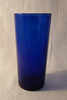 Koboltblå selterglas