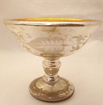 Mercury blown glass cup 1800s