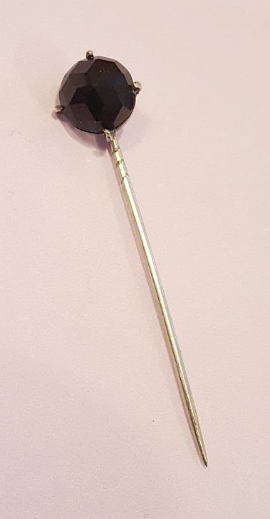 Slipsnål silver och stenkol