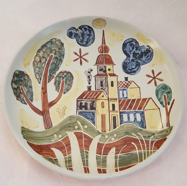Nittsjo handpainted wallplate Jerk Werkmäster
