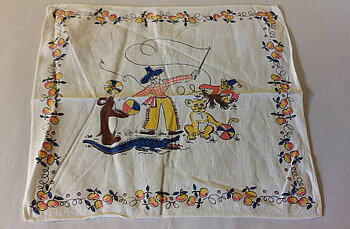 Handkerchief with circus motifs 1950s