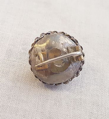Dräktbrosch silver med kulor - 3