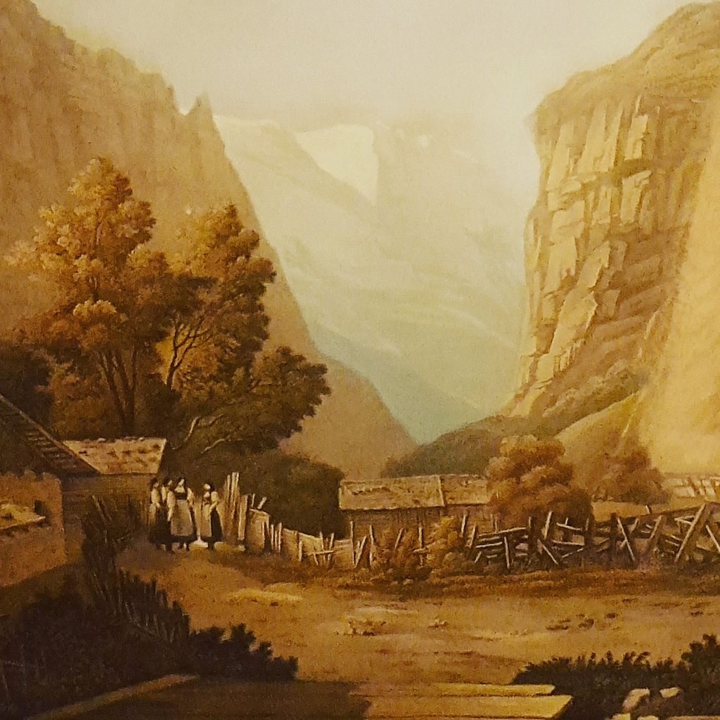 Lamy Johann Peter aquatint Staubbach Schweiz