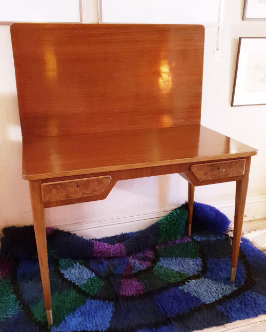 Spelbord mahogny och rotfanér 1950-tal - 5