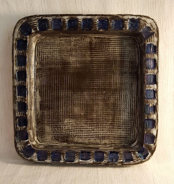 Upsala Ekeby Mari Simulson fyrkantigt askfat - Qeptas Antika