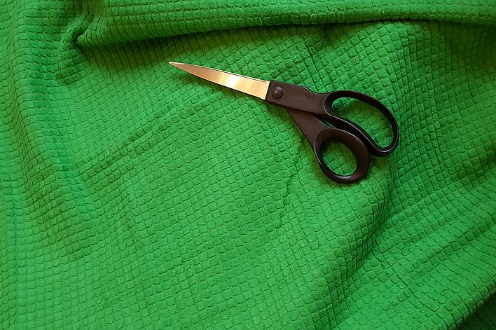 Fabric signal green soft cotton - 2
