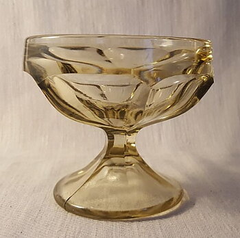 Eda sundae glass, brown-yellow 