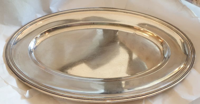 Schreuder & Olsson pewter plate rococo style