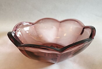 Eda violet small press glass bowl