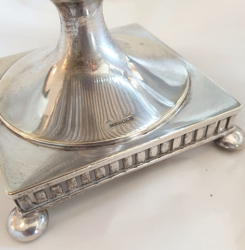  Sugar bowl, confectionery bowl on foot late gustavian style electroplate - 5