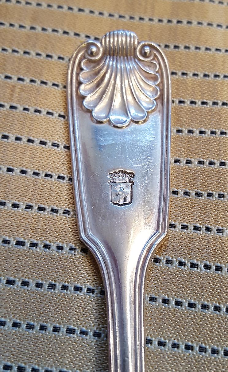 Virgin escutcheon spoon electroplate - 2