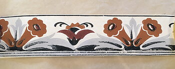 Brunsvarta blommor  Art Deco