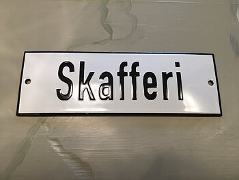 Emaljskylt Skafferi