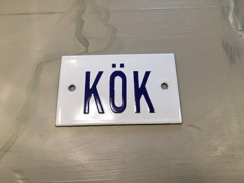 Emaljskylt Kök