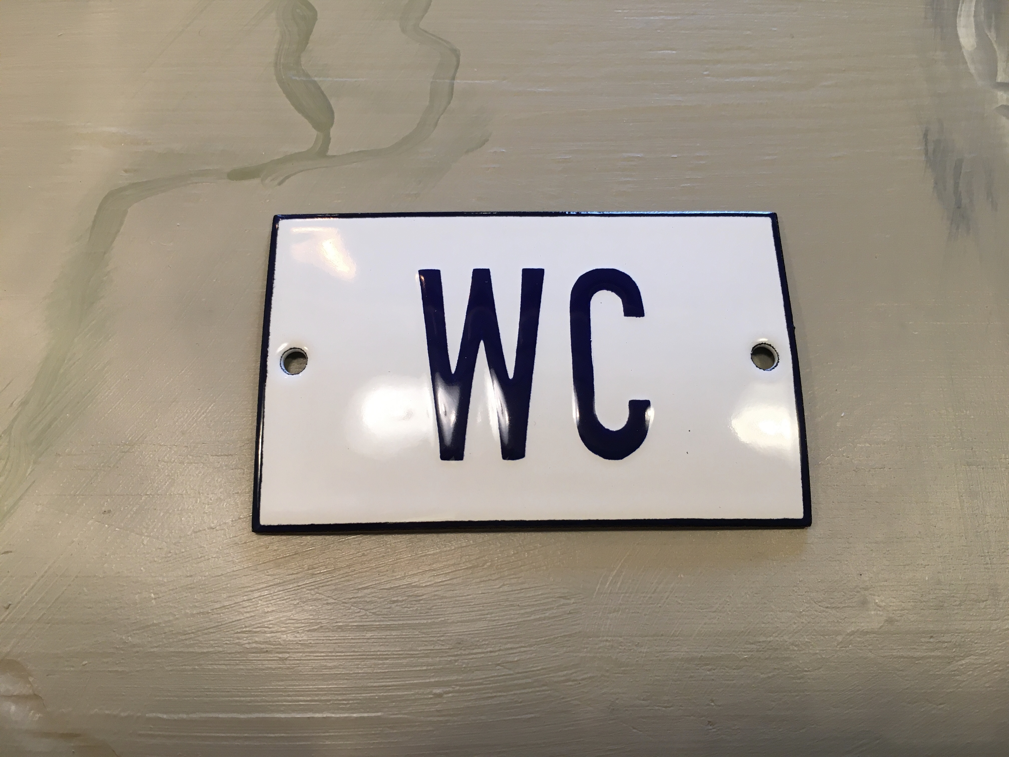 Emaljskylt WC