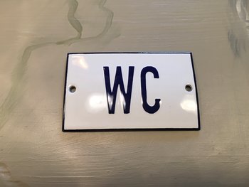 Emaljskylt WC