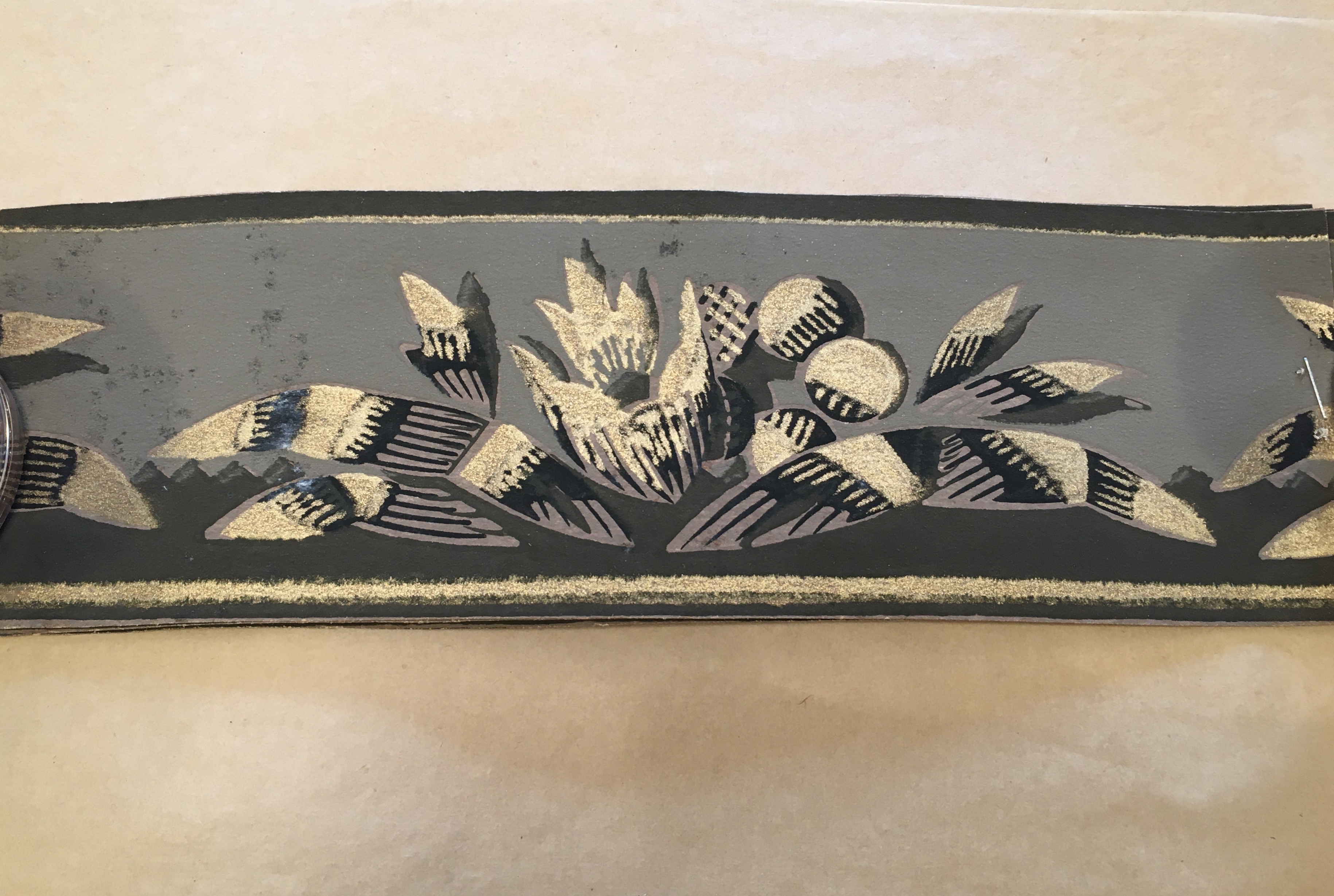 Art deco grått & guld