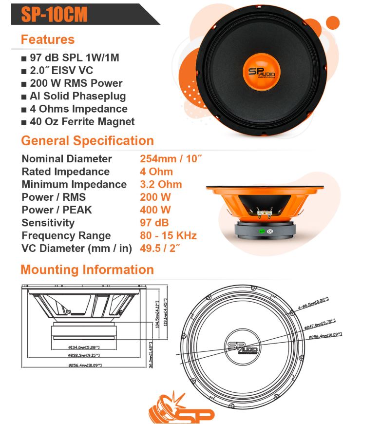 SPAUDIO SP10CM - 2