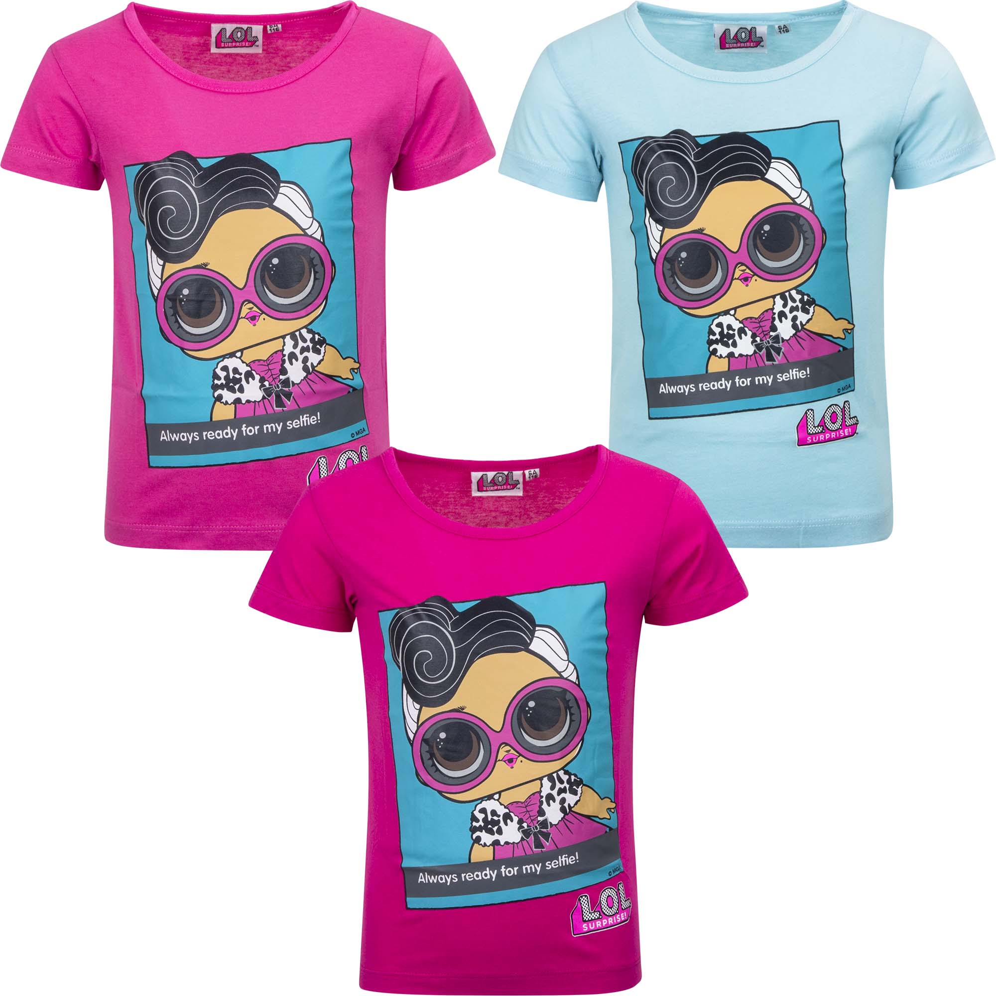 Motiv „LOL Surprise Dolls“ ALAming Girl T-Shirt mit kurzen Ärmeln für Mädchen