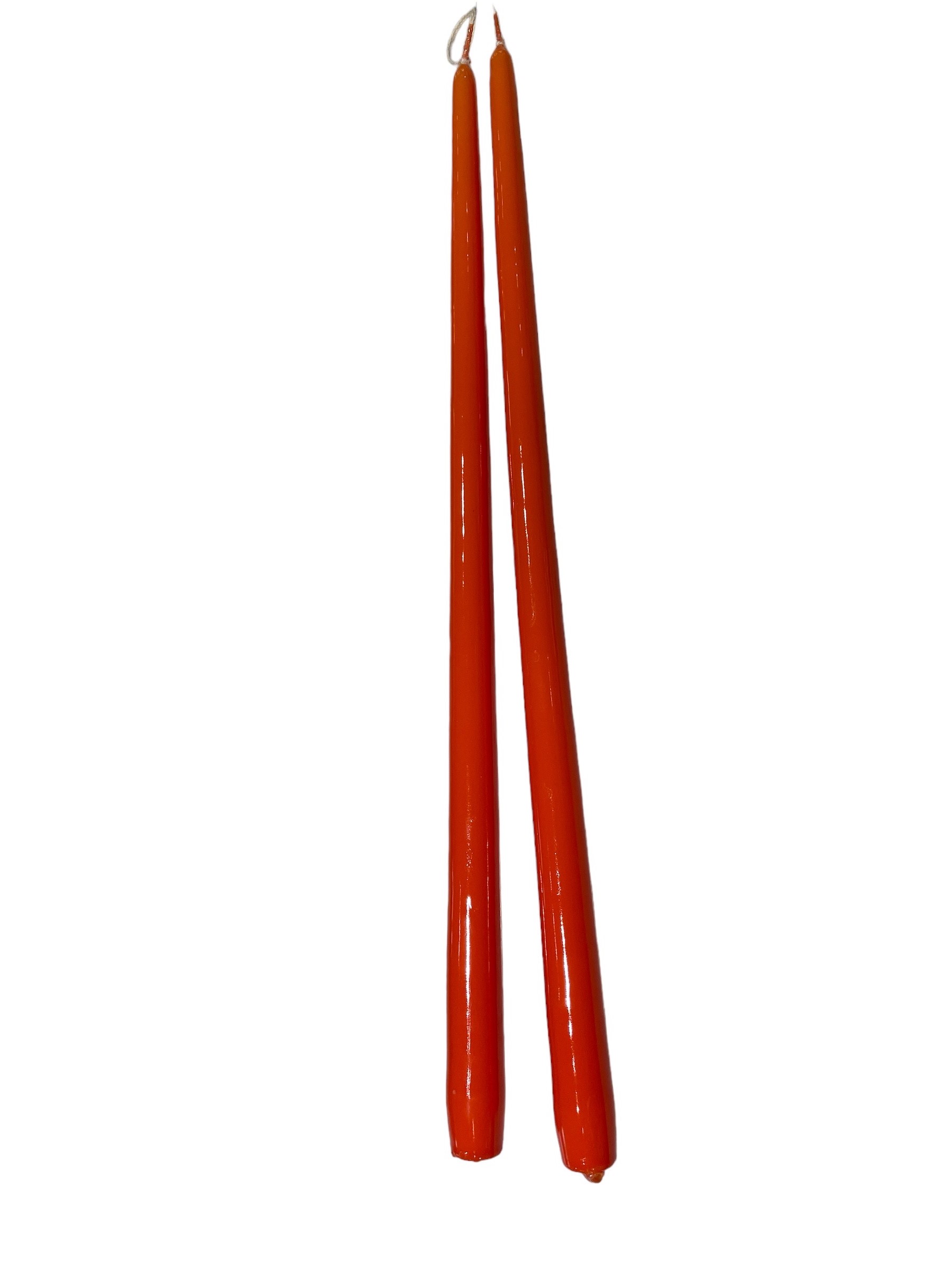 Antique Candle Orange Lacquer 45 cm Parl Candle