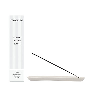 Rökelsehållare Keramik Vit 23,5 cm – Stoneglow