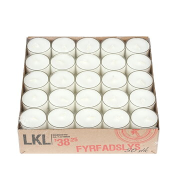 Värmeljus Vita 50 pack 8 h