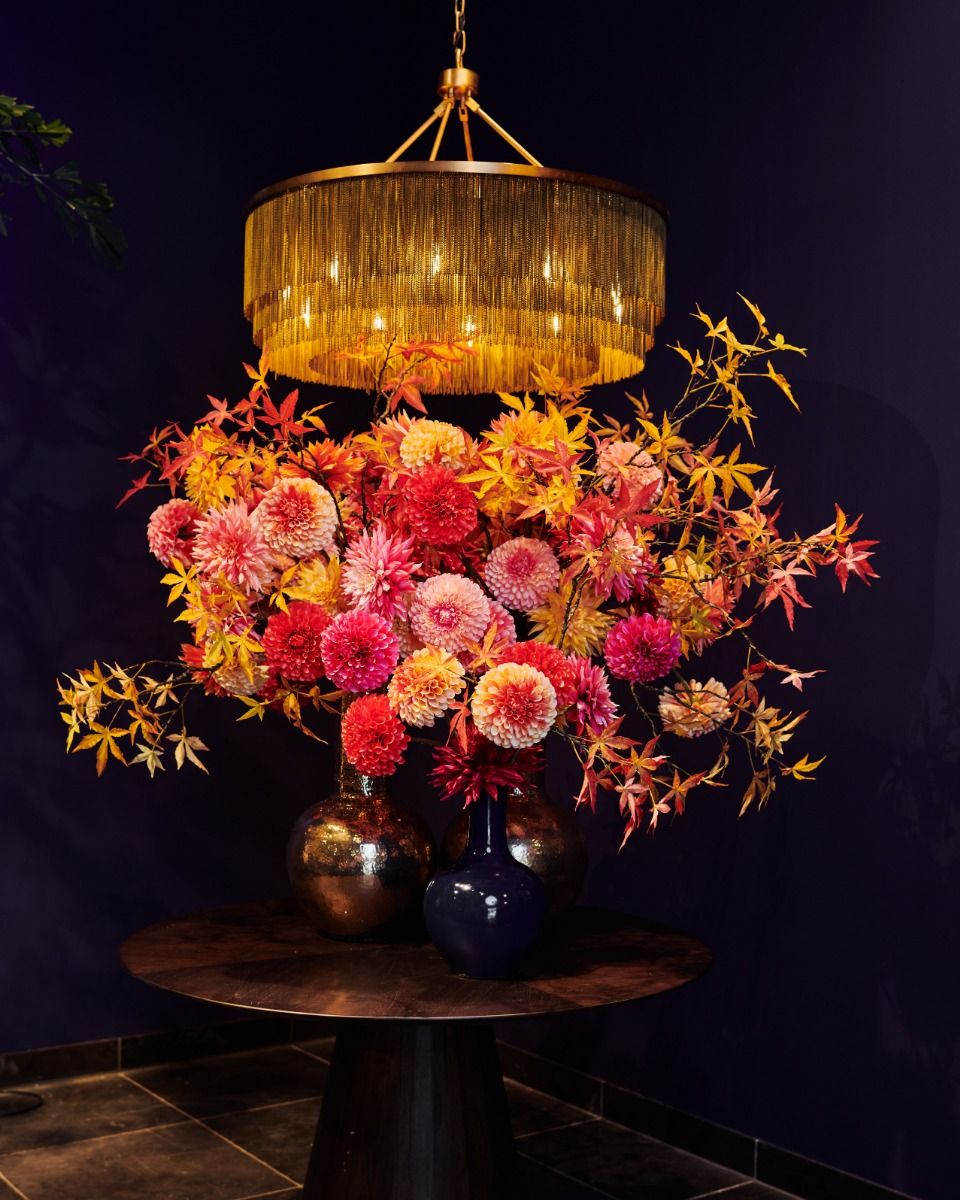 Silkka Flower Maple Spray Yellow 78cm Candleroom Stockholm