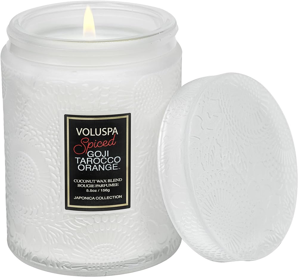 Voluspa Spiced Tarocco Orange Mini Glass Jar