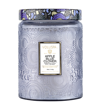 Voluspa Apple Blue Clover Large Glass