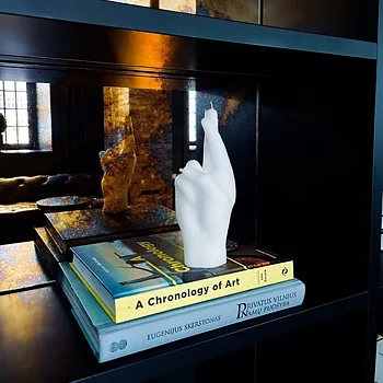 CandleHand Crossed Fingers White
