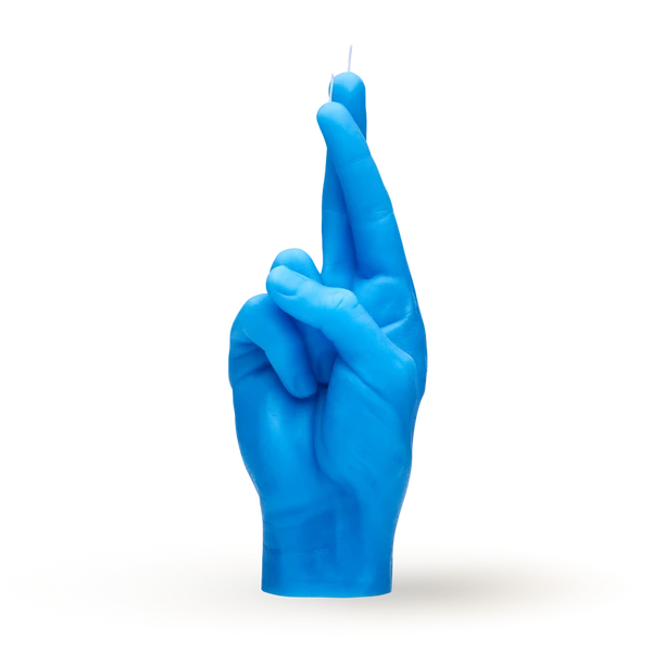 Candlehand Crossed Fingers Blue