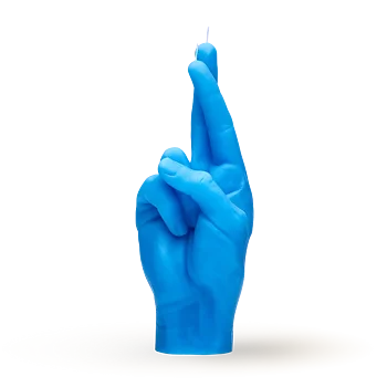 Candlehand Crossed Fingers Blue