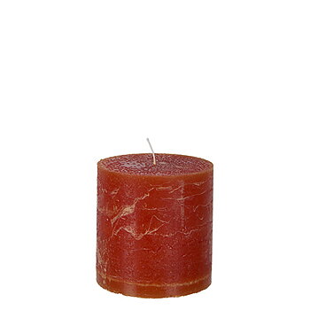 Blockljus Cote Nord Mörkorange 10x10cm