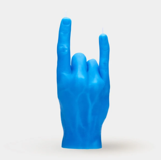 Candle Hand You Rock Blue - 2