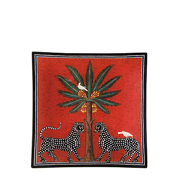ORTIGIA Glass Plate Red Mosaico