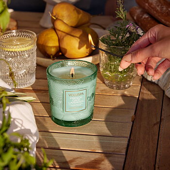 French Cade Lavendel Glas Jar Medium