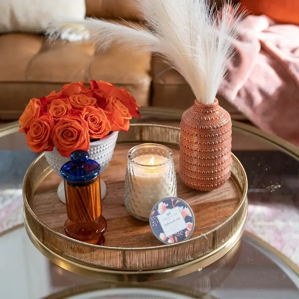 Greenleaf Saffron &amp; Silk Scented Candle - 2