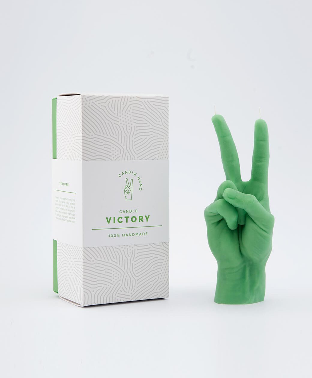 Candle Hand Victory/Peace Grön 