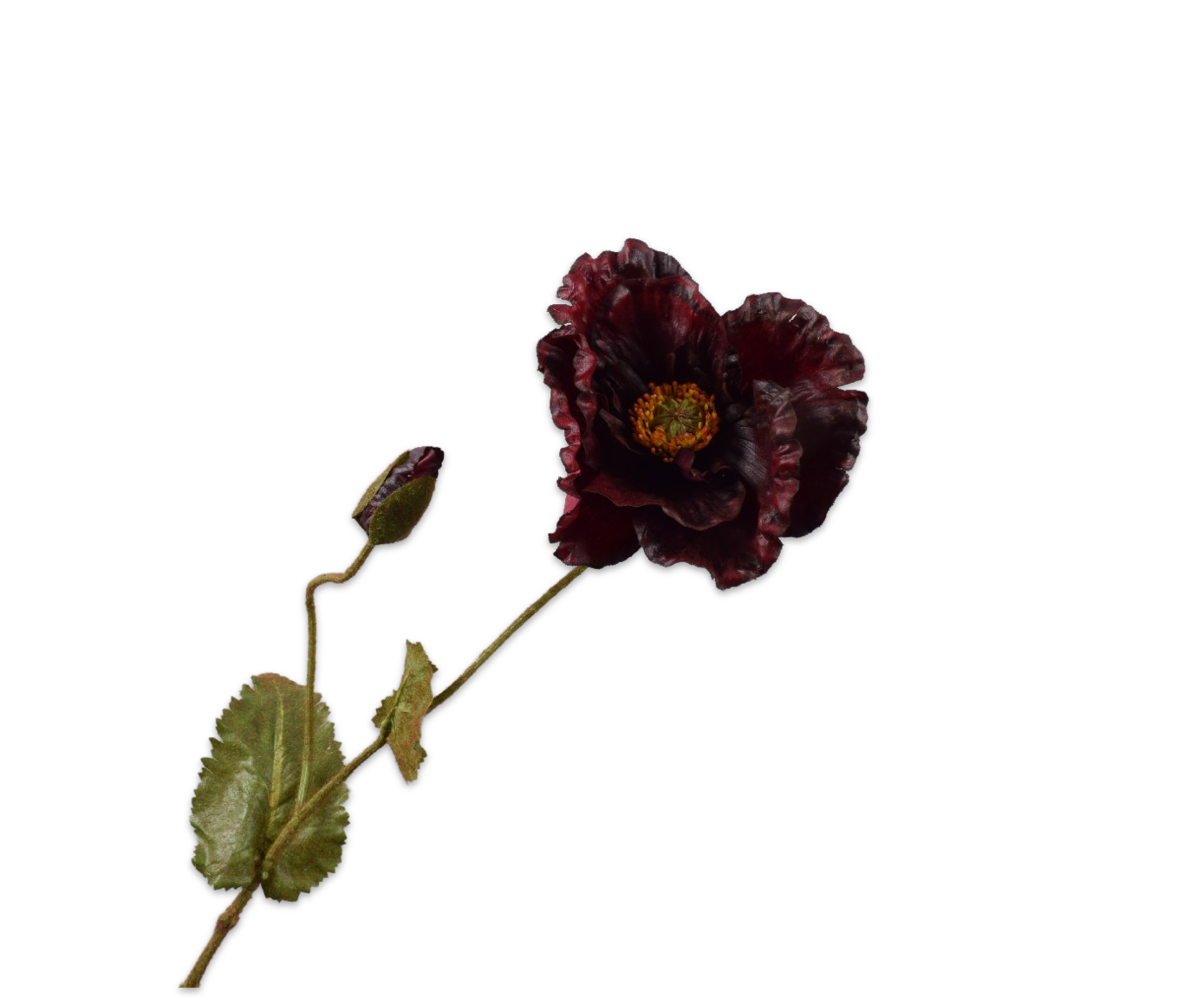 Poppy Spray Burgund 67cm